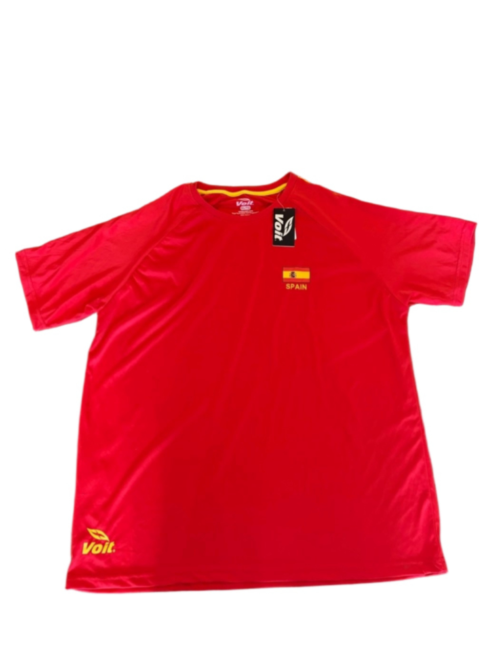 Spain Red Soccer T-Shirt Men's
